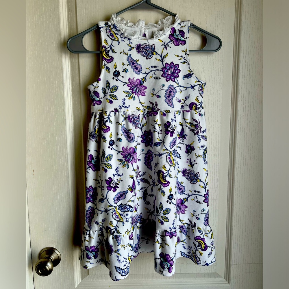 Janie and Jack Purple And White Floral Sz 10 dress